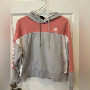 The North Face Women's Pink and Gray Hoodie‎